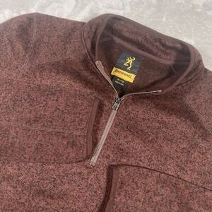 Browning Jaxon Fleece Pullover Outdoor Hunting Sweater Mens XL Heather Cedar